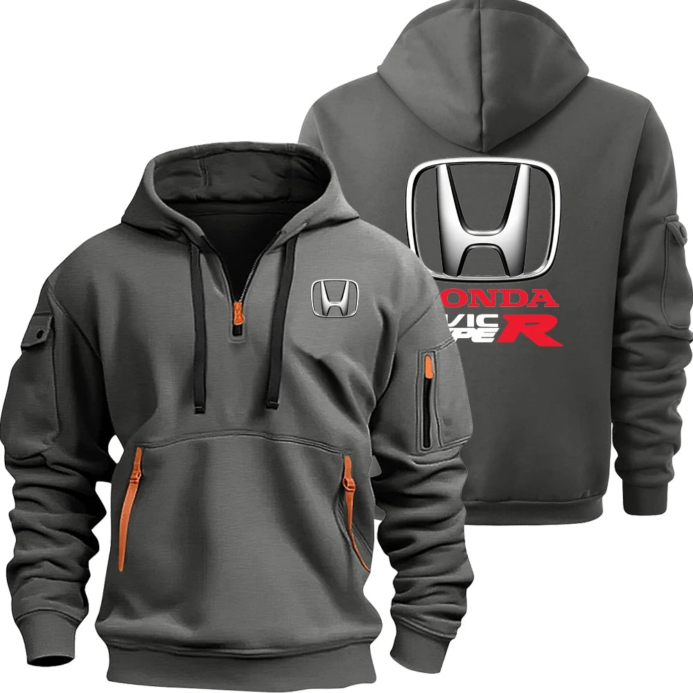 Honda Civic Type R Men's Half-Zip Hoodie Spring Men's Sportswear 2026 New Casual Sports Hoodie