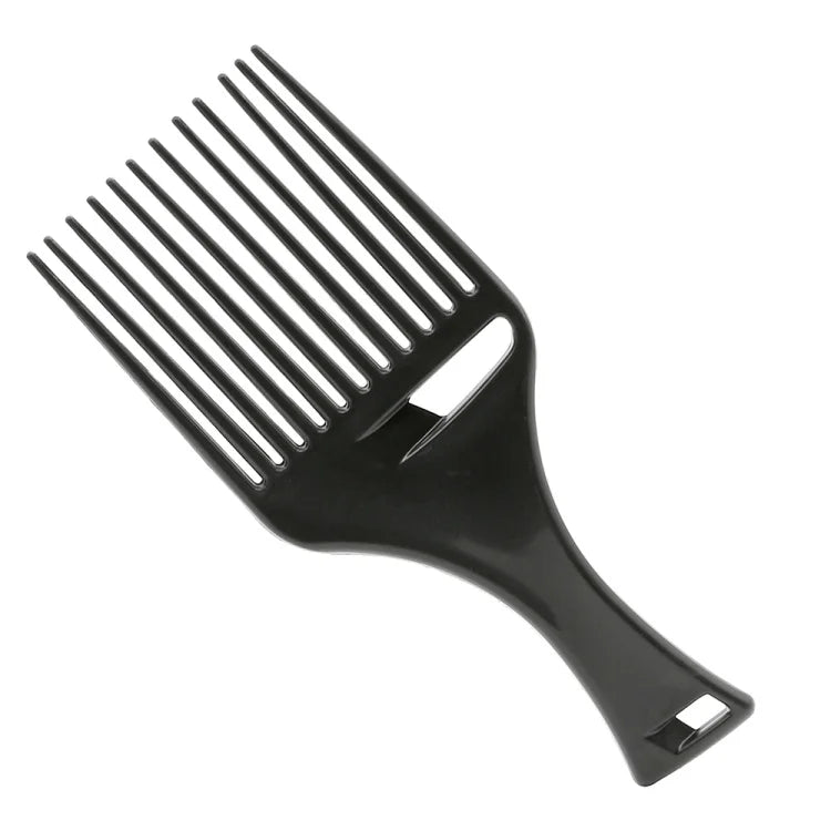 1PCS Black Insert Afro Hair Comb Plastic Wide Teeth Pick Hair Fork Comb Salon Professional African Styling Hairdressing Tool Men
