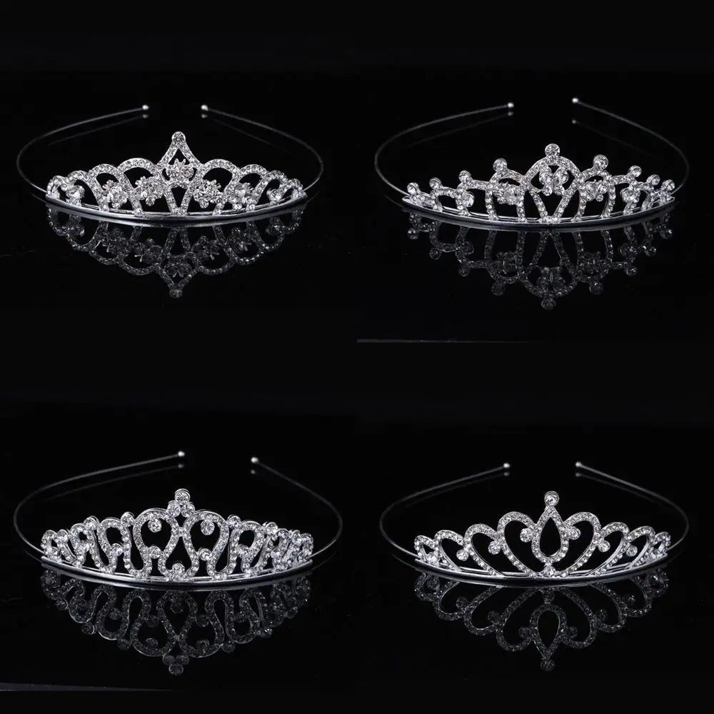 Crystal Wedding Tiaras Bridal Tiara Crown Headbands Women Girl Headpiece Prom Hair Ornaments Wedding Head Jewelry Accessories