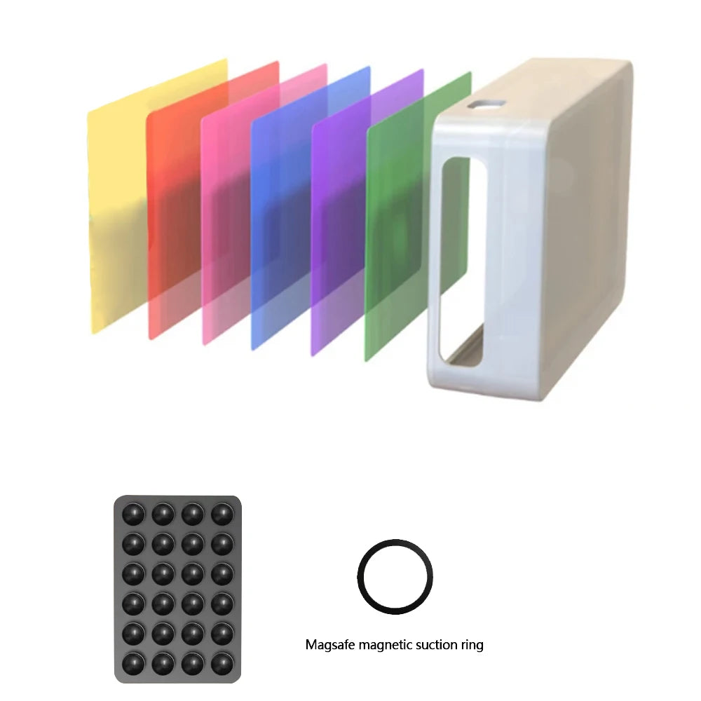 Video Light with 6 Color Filters 0-100% Adjustable 3000mAh Battery Fill Light for Selfie Photography Live Streaming