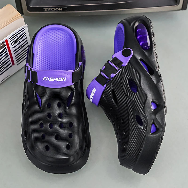 Men's New Summer Sports Sandals for Beach Wear, Non-Slip, Wear-Resistant, Closed-Toe Shoes, Sandals and Slippers