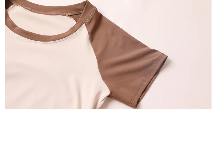 Fitness wear gym women yoga wear sport fitness workout clothing women Leisure and loose fitting T-Shirt