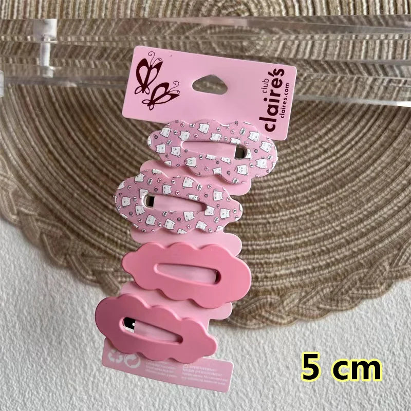 2025 New Cartoon Cute Printed Hairpins Set Women Girls Child Hairgrips Hair Clips Pins Barrettes Accessories Hairclip Headdress