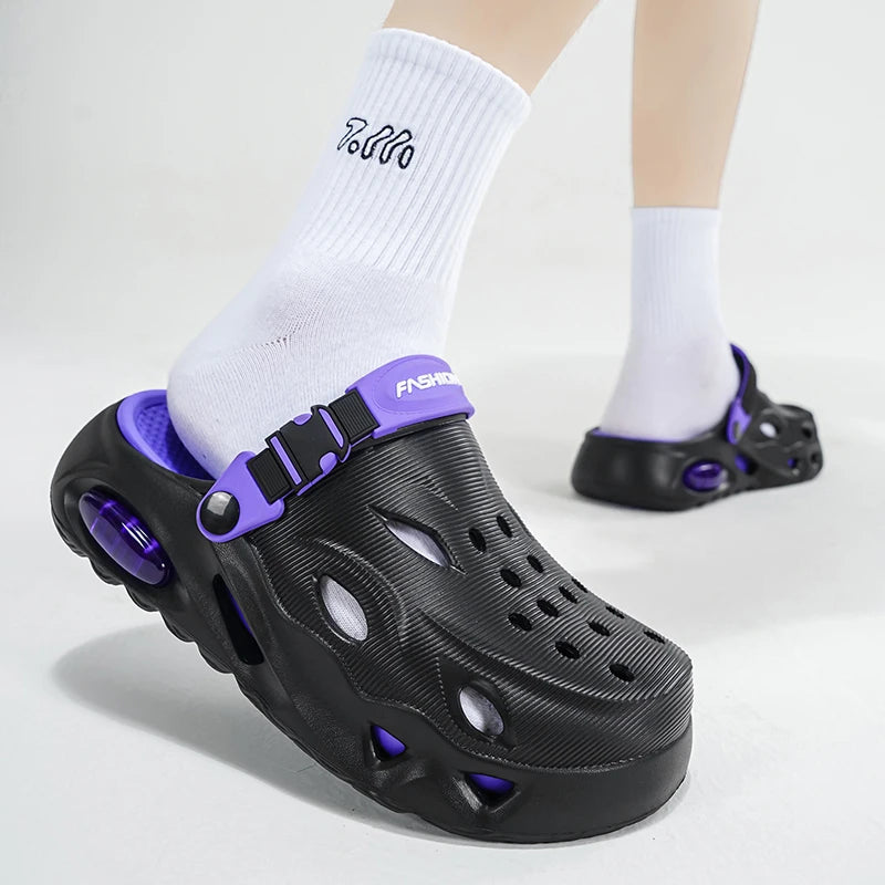 Men's New Summer Sports Sandals for Beach Wear, Non-Slip, Wear-Resistant, Closed-Toe Shoes, Sandals and Slippers