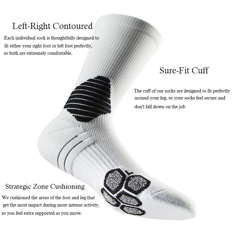 Ankle Support Socks for Sports Running Breathable Compression Socks for Men Women Athletic Non Slip Workout Socks for Basketball