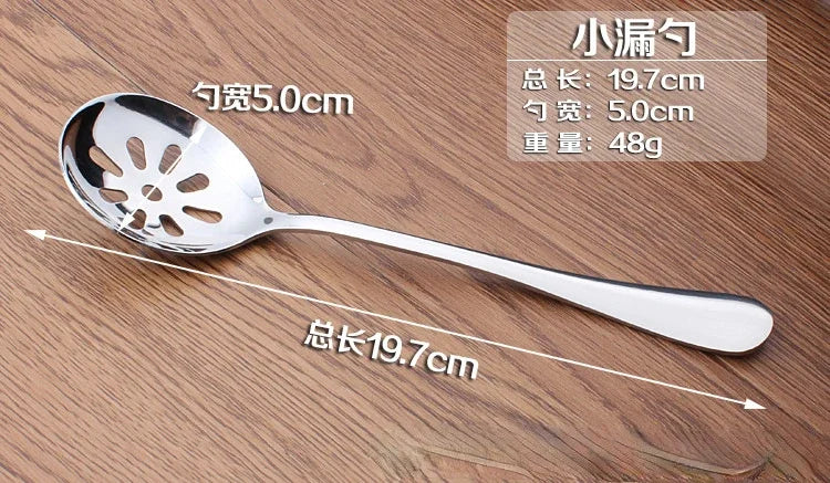 Stainless Steel Slotted Serving Spoons, Creative Male Spoon, Dinner Tableware, Skimming Tools, Kitchen Utensils, Self-Service, 2