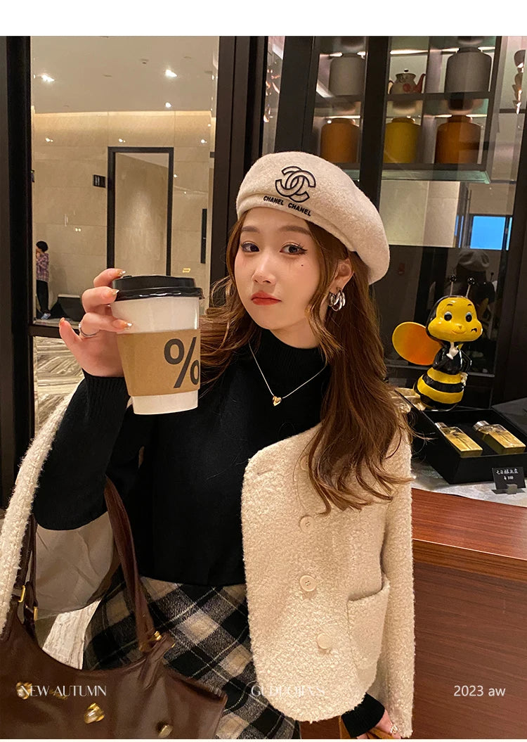 Women's Turtleneck Sweater Winter 2025 Retro Red with Velvet Lining Thickened Inner Wear Thermal Knitting Bottoming Shirt