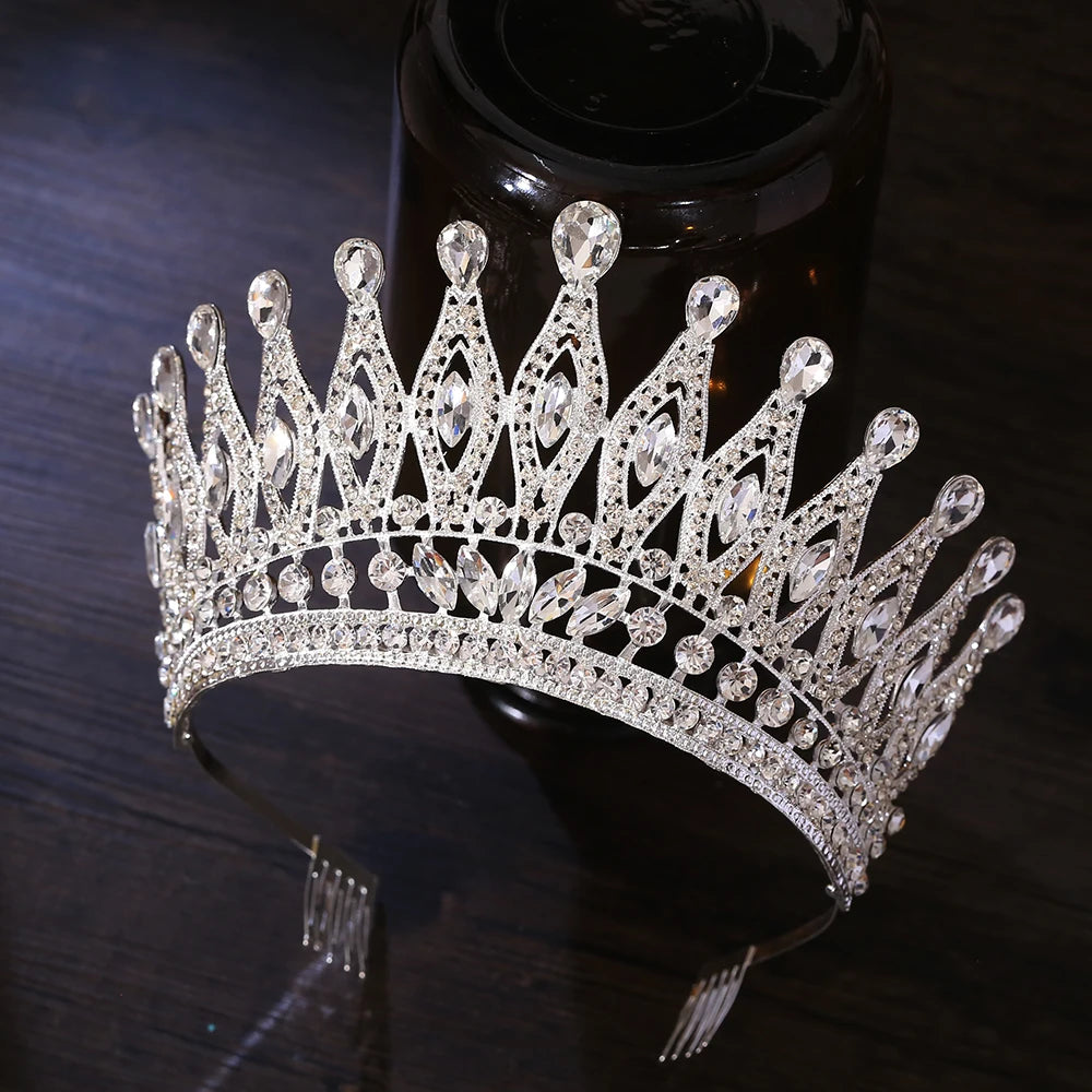 Tiara Crown for Women Girls, Wedding Tiara for Bride, Princess Hair Accessories for Birthday Prom Party Quinceanera