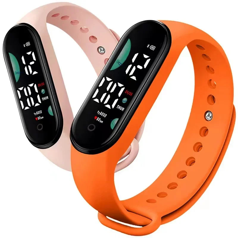 Fashion Sports Watch Electronic LED Digital Wristwatch for Women Casual Simple Silicone Touch Waterproof Bracelet Clock