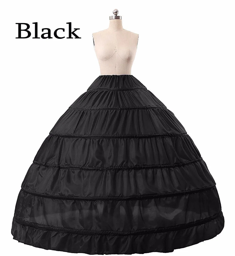 Bridal Petticoat 6 Hoops Ball Gown Petticoat Crinoline Slip Underskirt Bridal Prom Dress Petticoat Purple Red Blue Big Petticoat