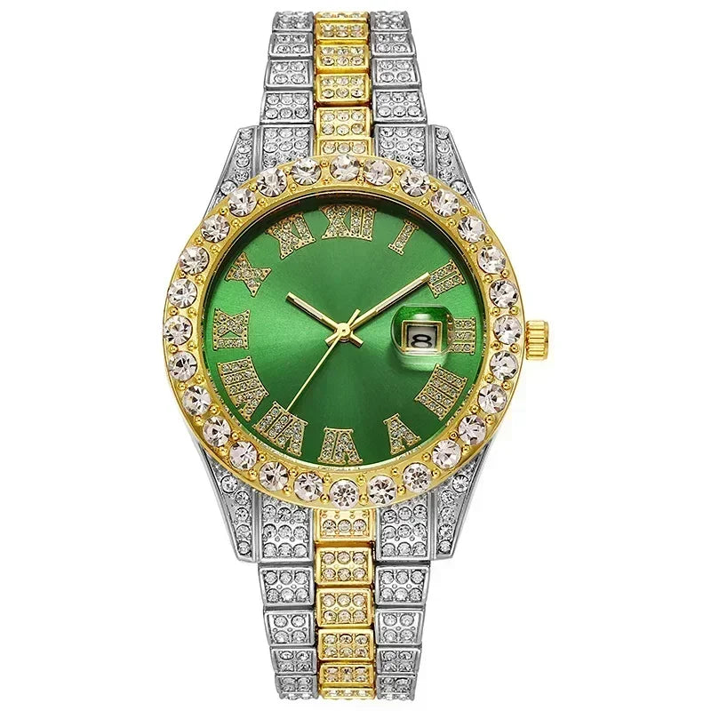 Fashion Full Iced Out Watch for Men Multiple Colors Hip Hop Mens Watch Fashion Cool Bling Diamond Luxury Mens Watches Clock