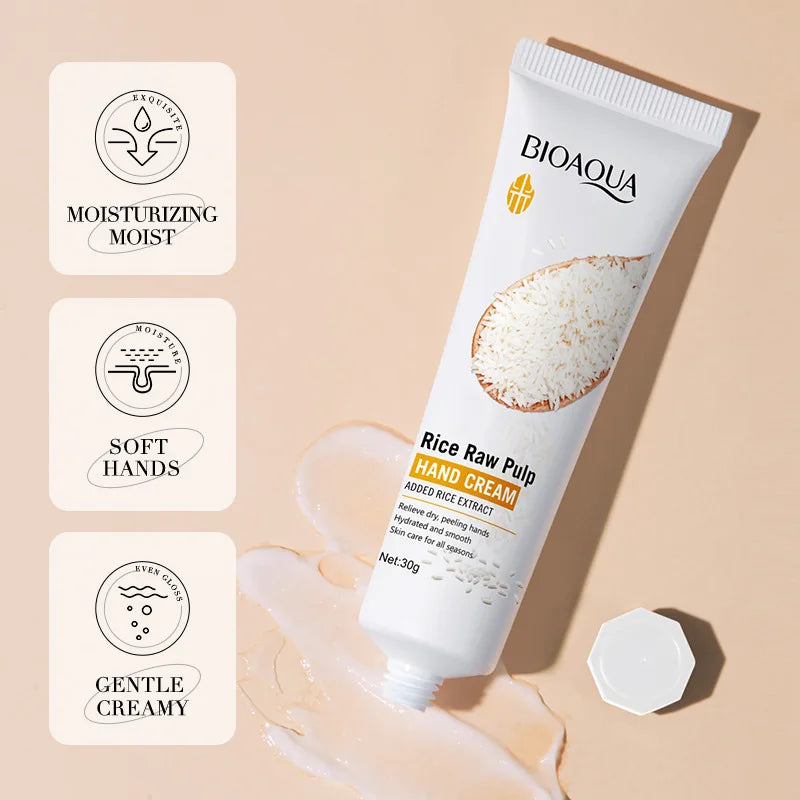 BIOAQUA White Rice Hand Cream Whitening Moisturizing Nourishing Anti-aging Handcream Hands Skin Care Products