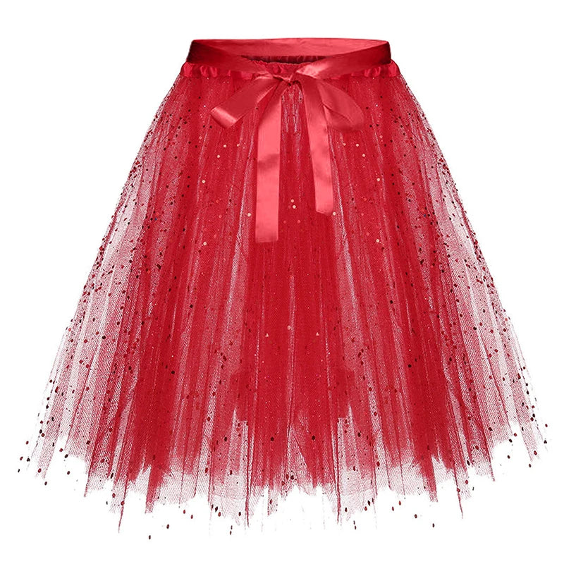 Women Princess Dress Girl Ballet Halloween Christmas Luxury Tutu Tulle Midi Short Dress Retro Ballet Bubble Sequin Dance Dress