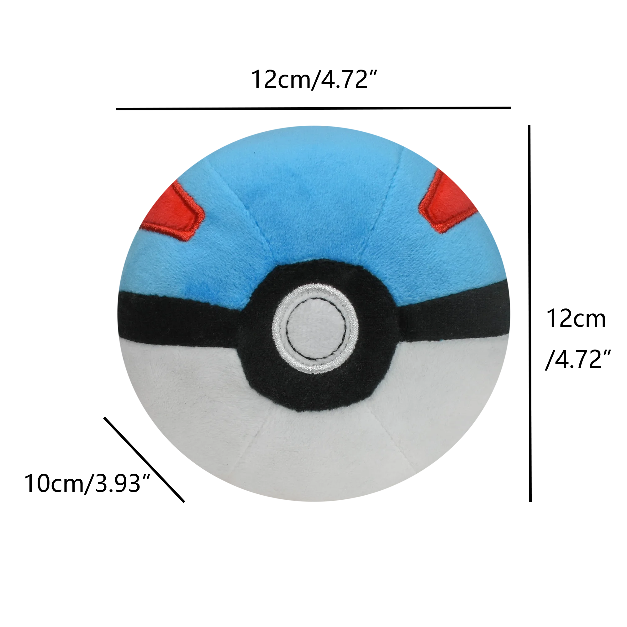 Master Ball Great Ball Ultra Ball Ball Plush Toys Soft Stuffed Animals Cartoon Backpack Pendant Decoration Toy Birthday