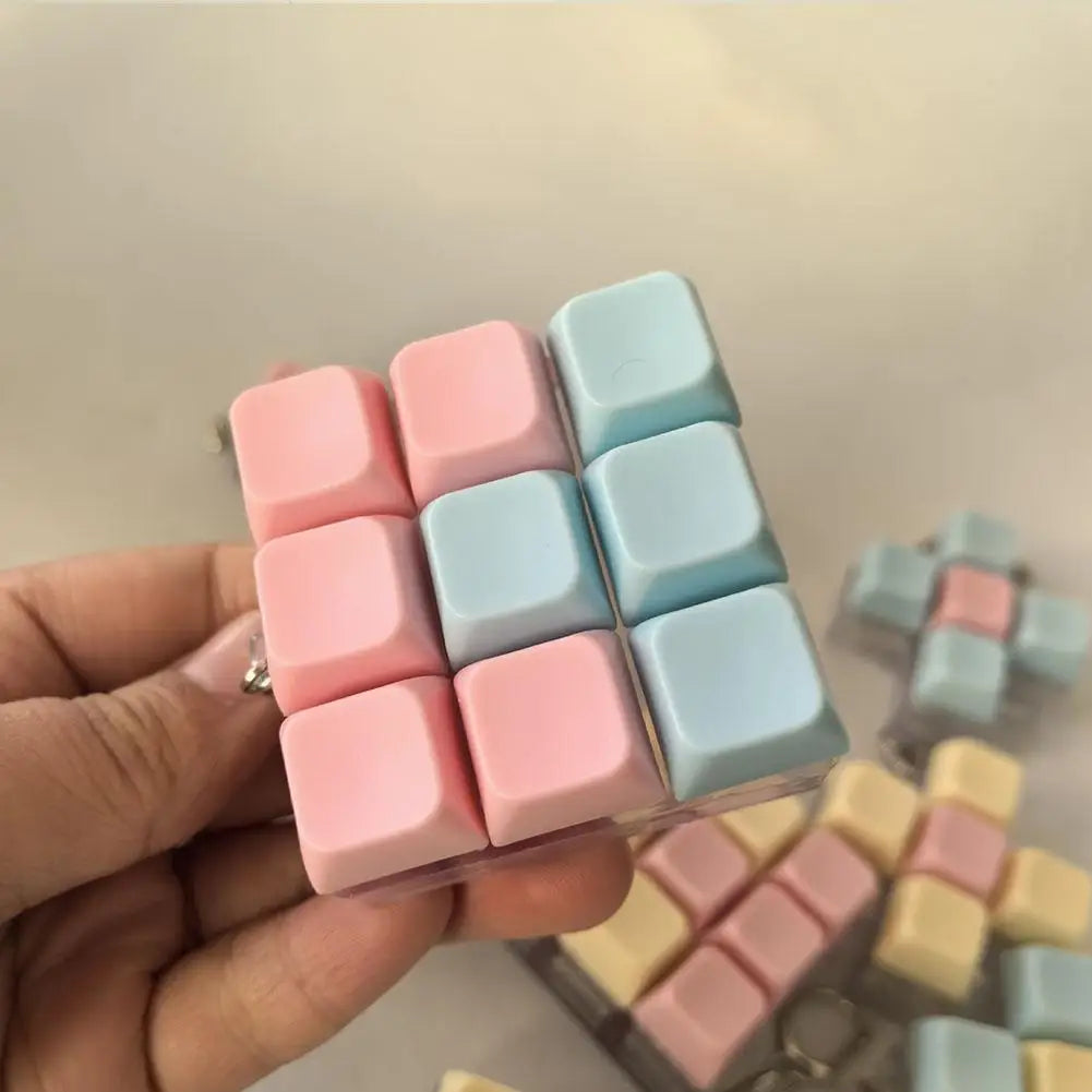 Decompression 9 Keyboard Key Toy For Adults Antistress Toys Boys Girls Anti Stress Finger Keyboard Games Keychain ﻿
