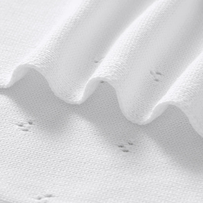 Baby Blanket Knit Newborn Infant Boys Girls Cotton Month Stroller Nursery Travel Swaddle Wrap 100*80cm Children Bedding Cellular