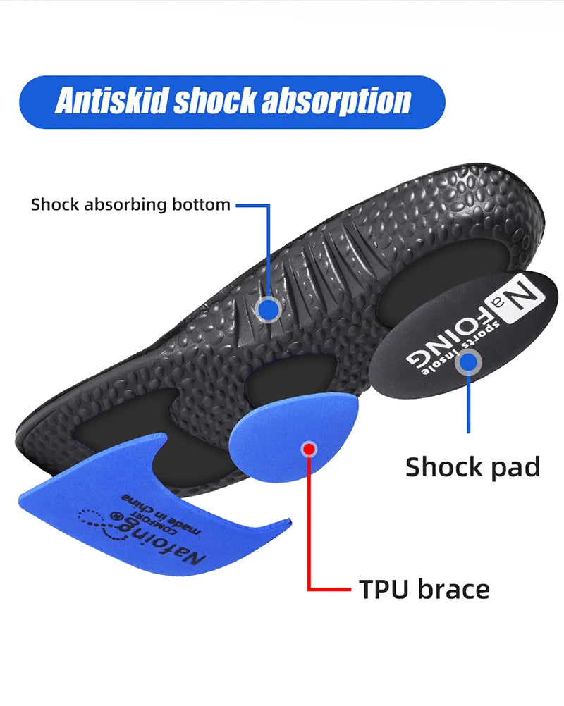 1 Pair Sports Insoles Elastic Running Insole For Shoes Arch Support Insole Absorption Deodorant Breathable Insoles