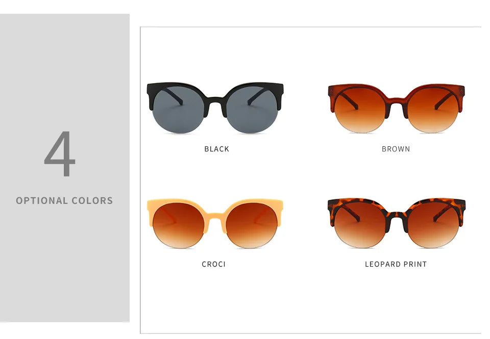 Cat Eye Women Sunglasses Oversized Sun Glasses Cat Eye Vintage Lens Mirror Female Eyewear Goggles for Women UV400 Gafas De Sol