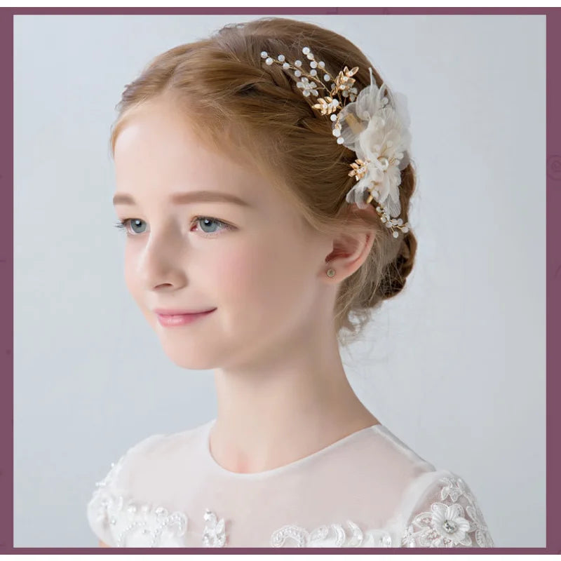 Girls' Hair Accessories, Children's Headdress, Wreath, Head Flower, Performance Accessories, Headdress Side Clip, New