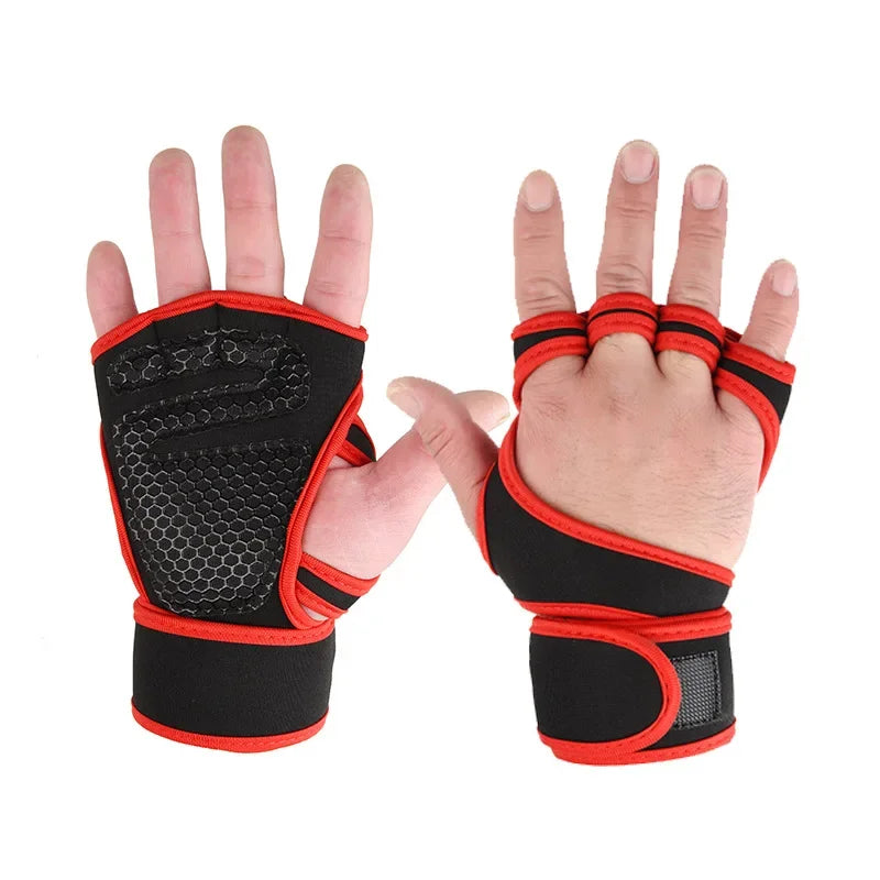 Weightlifting Training Gloves for Men Women Fitness Sports Body Building Gymnastics Gym Hand Wrist Palm Protector Gloves