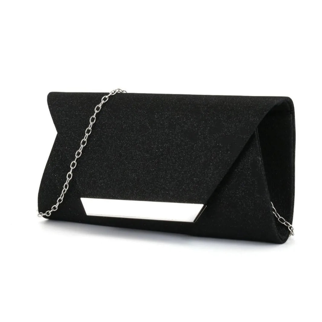 Glitter Clutch Shiny Evening Bags For Women Formal Bridal Wedding Clutch Purse Prom Cocktail Party silver Envelope Chain Bag