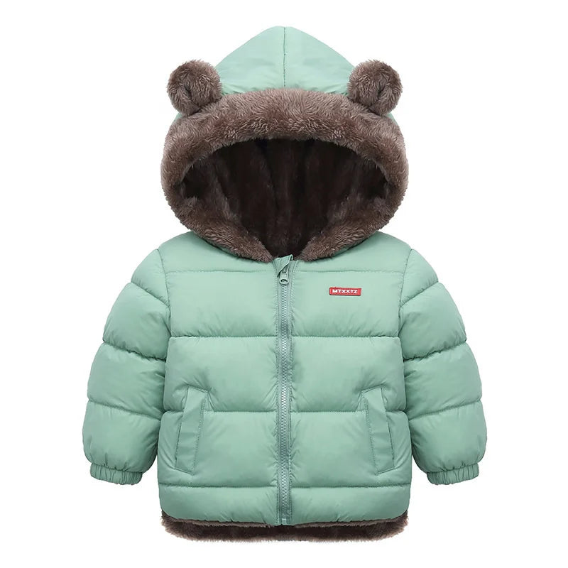 Baby hooded fleece winter jacket for boys & girls