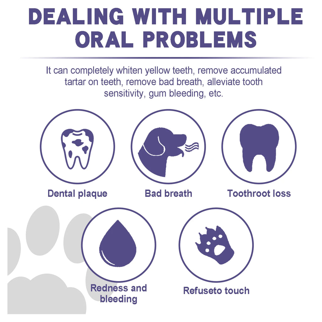 Pet Dental Care Gel 3ml Teeth Cleaning Pen for Dogs and Cats Fresh Breath Tartar Control Soothes Gums Easy Baking Soda Formula