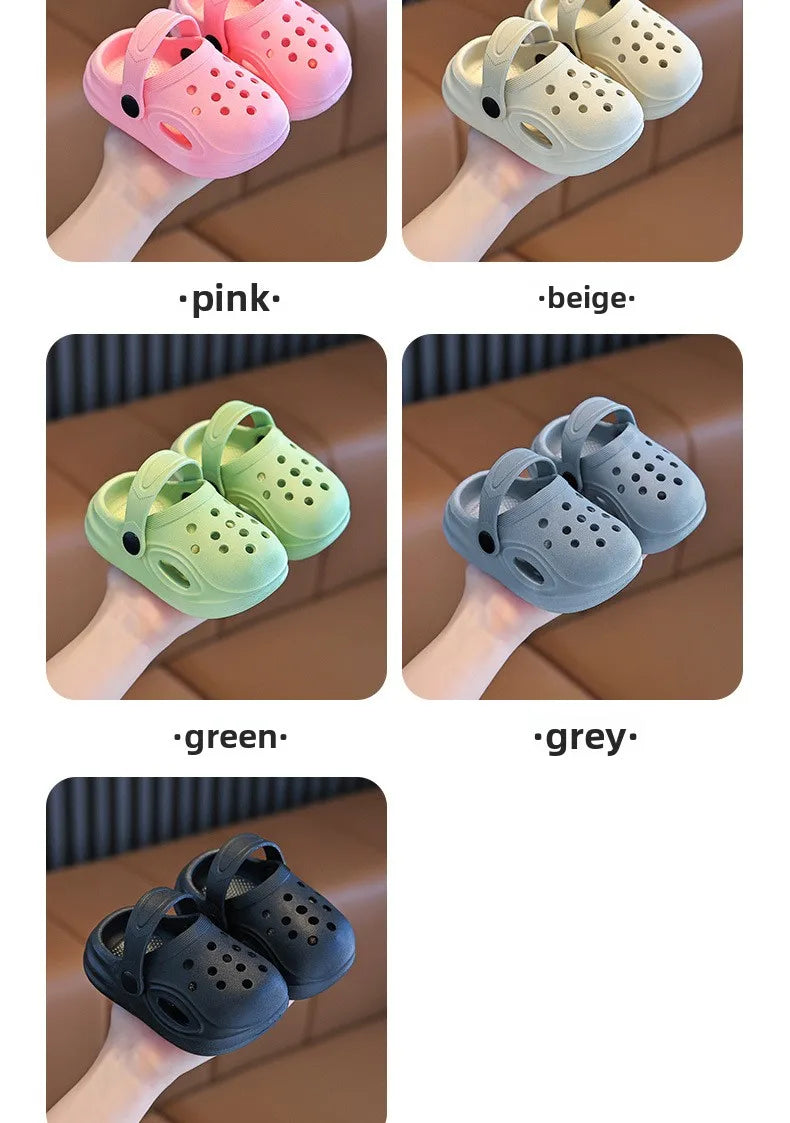 2026 Kids Sandals Hole Children's Shoes Slippers Soft Anti-Skid Simple DIY Design Hole Baby Shoes Sandy Beach For Boys Girls