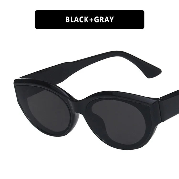 New Arrival Cat Eye Sunglasses Women Oval Glasses Vintage Brand Elliptic Square Sun Glasses for Female Shades Female Eyewear