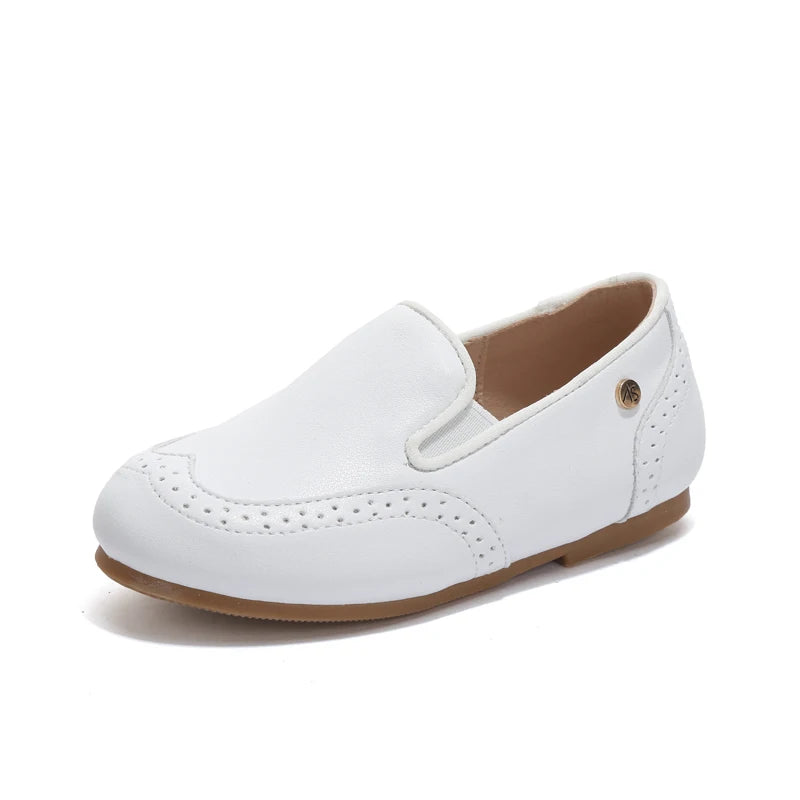 AS New Kids Shoes Children Beige Shoes Baby Boys Leather Shoes Toddler Princess Flats Girls Oxford Fashion Platform Mary Jane