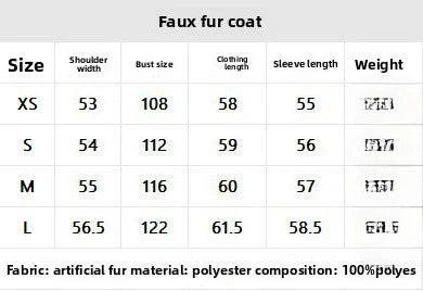 European and American Autumn and Winter New Faux Fur Coat Plus-size Women's Top Anti-fox Fur Lapel, Short Faux Fur Style Outcoat