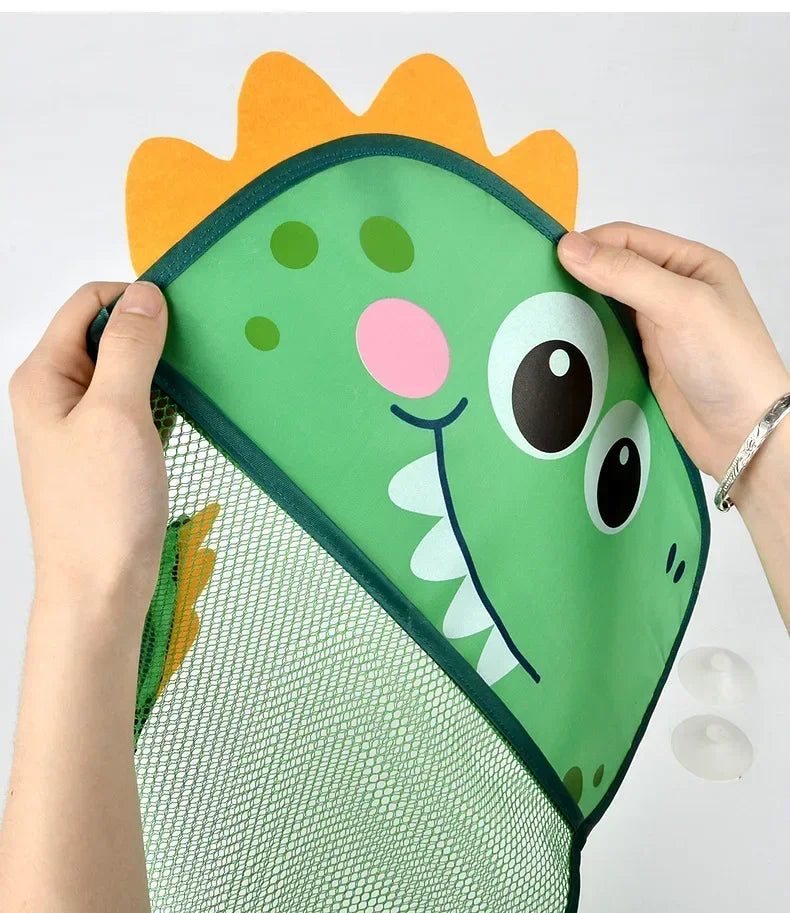 Organizer Kids Tidy Storage Suction Bathroom Bathtub Doll Hanging Bag  Dinosaur Animal Baby Bath Toys Basket Mesh Bag Water Toys
