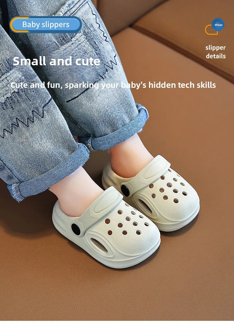 2026 Kids Sandals Hole Children's Shoes Slippers Soft Anti-Skid Simple DIY Design Hole Baby Shoes Sandy Beach For Boys Girls