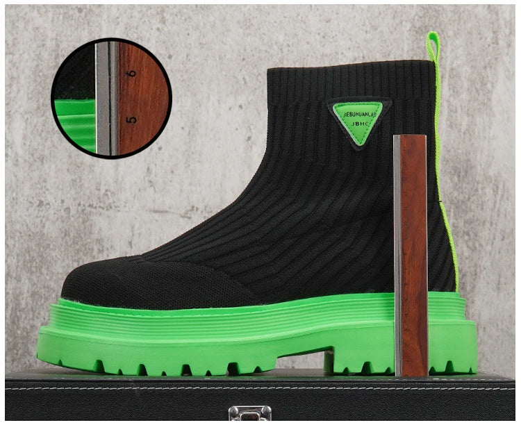 New Socks Sneakers Men Knit Upper Breathable Sport Shoes Sock Boots Man Shoes High Top Running Shoes for Men Zapatillas