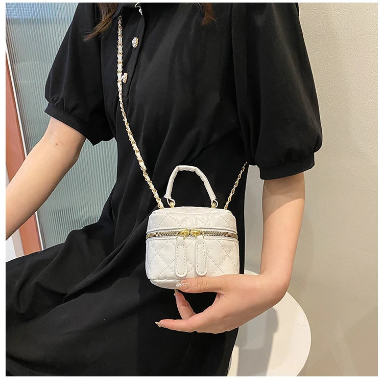 Trendy  Buet Handbag Women's Crossbody Versatile High-End Feel PU Leather Soft Surface Zipper Closure Casual Sle