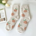 Japanese Kawaii Cute Socks Autumn Winter Thicken Warm Soft Plush Women Socks Coral Fleece Thermal Homewear Floor Sleeping Socks