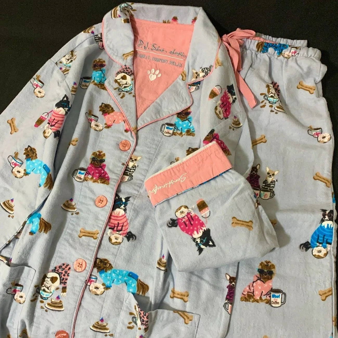 Autumn Winter Women PJS Cotton Ground Wool Sleepwear Warm Thick Cartoon Long Sleeve Pants Pajamas Ladies Homewear Month Clothes