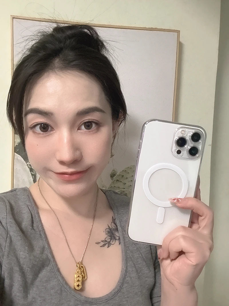 Strong Magnetic Magsafe Wireless Charging Case For iPhone 16 16E 15 14 13 12 11 Pro Max Plus Mini Hard Acrylic Silicone Cover