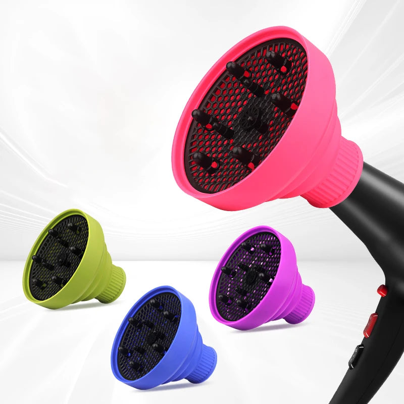 1piece Salon Silicone Hair Dryer Diffuser Cover Adjustable Temperature Resistant Dispersion Drying Hair Dryer Cover