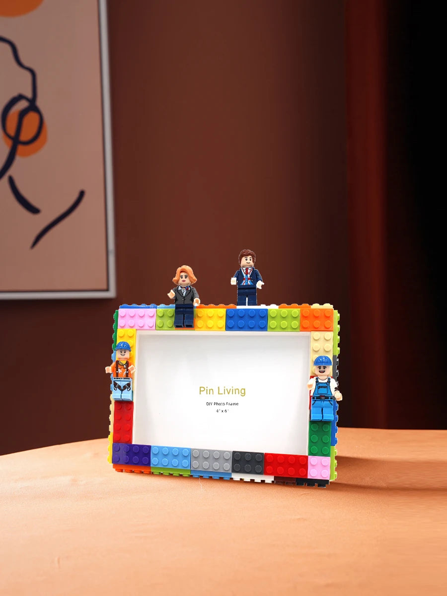 DIY Clourful Building Blocks Photo Frame For Home Decoration Creative Family Activity& Educational Gift