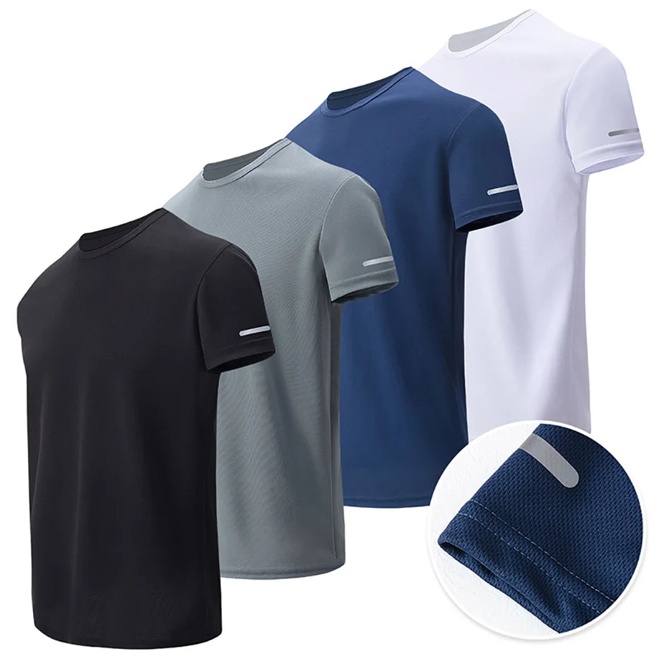 4/1/2 Pack Men's Gradient Quick-drying Sportswear Teenagers Leisure Joker Short-sleeved Multi-size Mixed-color Running Fitness T