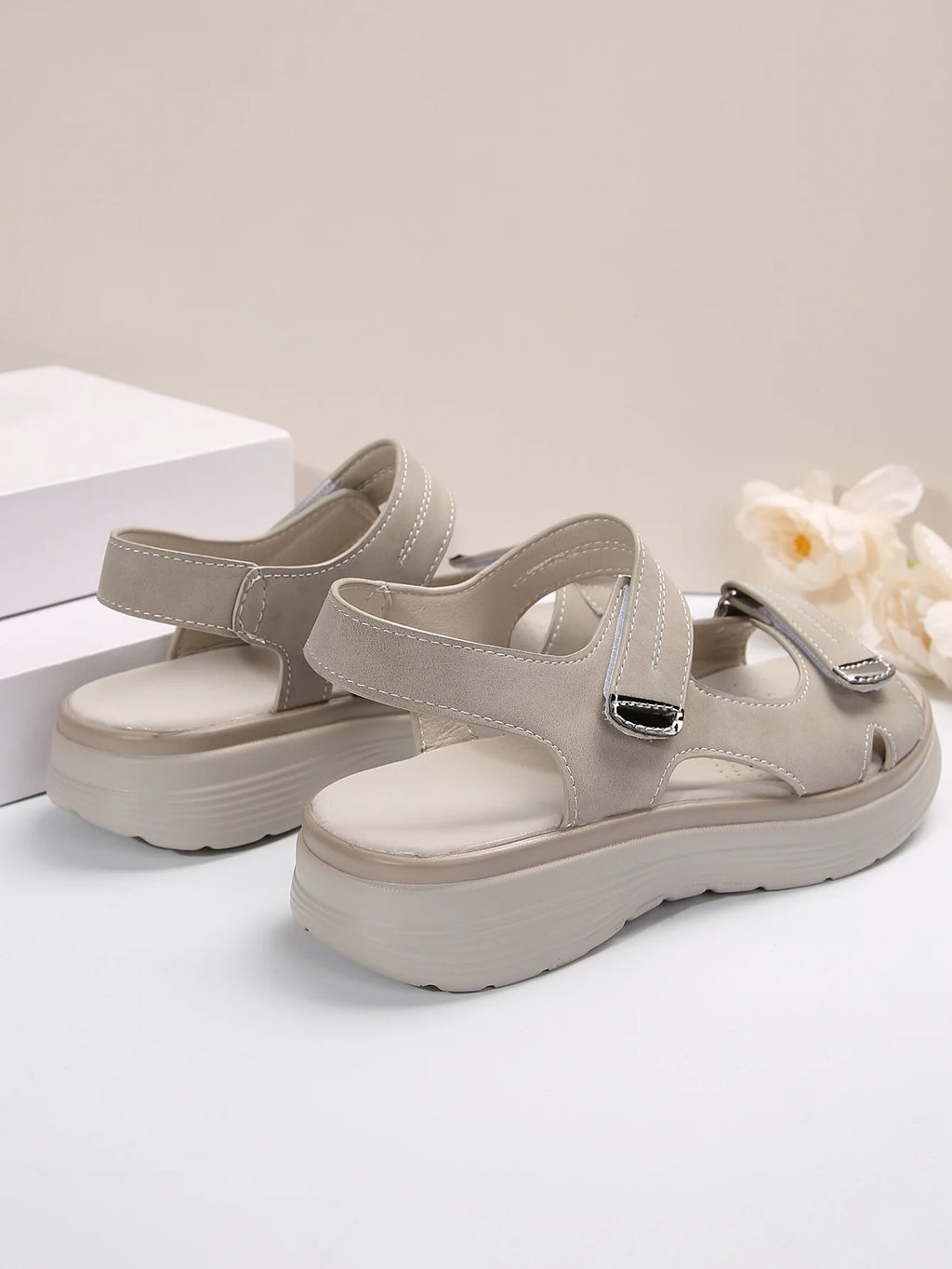Summer Wedge Sandals for Women 2025 New Fashion Non Slip Beach Shoes Woman Lightweight Casual Platform Plus Size Sandals Women
