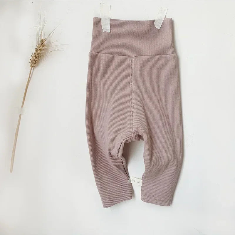 4991 Baby Pants 2024 Winter Spring Ins High Waist Belly Pants Infant Cotton Leggings Plus Velvet 2 Style Thick Pants