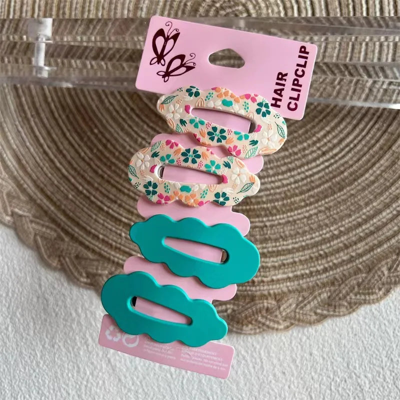 2025 New Cartoon Cute Printed Hairpins Set Women Girls Child Hairgrips Hair Clips Pins Barrettes Accessories Hairclip Headdress