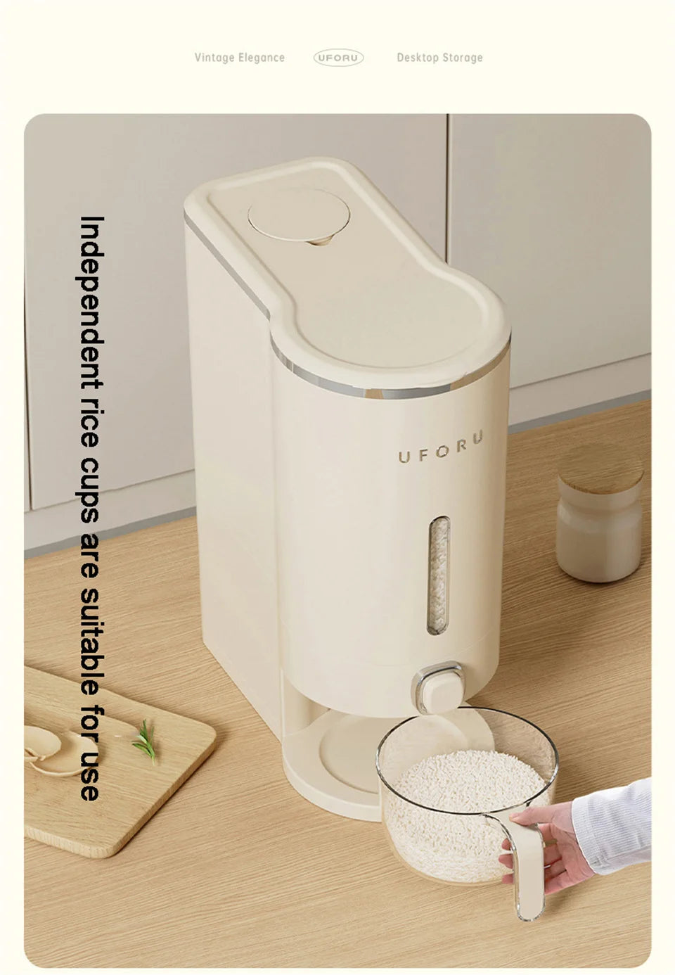 Sealed Rice Bucket Sealed Moisture Proof Rice Dispenser With Cup Grain Powder Boxes Storage Food Cereal Container