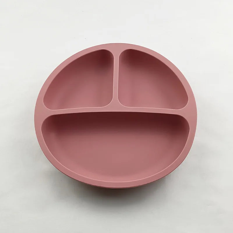 2023New Silicone Baby Dining Plate Cute Owl Children Dishes Suction Plate for Toddlers Kid Training Feeding Sucker Bowl BPA FREE