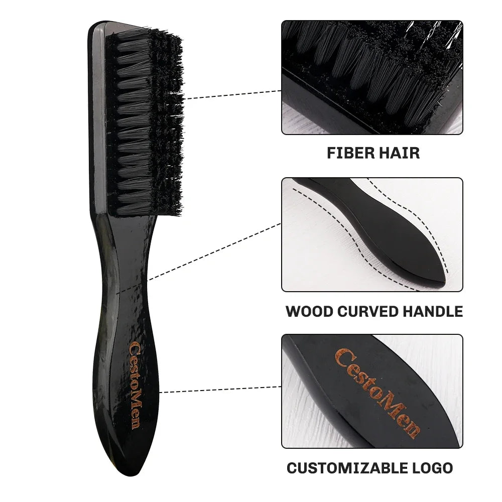 Professional Solid Wood Hairdressing Soft Hair Cleaning Brush Barber Neck Duster Brush Hair Remove Comb Hair Styling Tools Combs