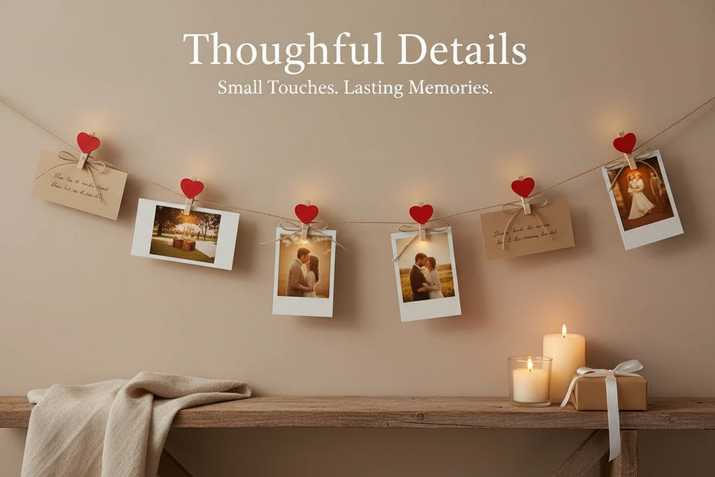 Red Heart Wooden Clip Set – Mini Pegs for Photos, Gifts & Wedding Decor