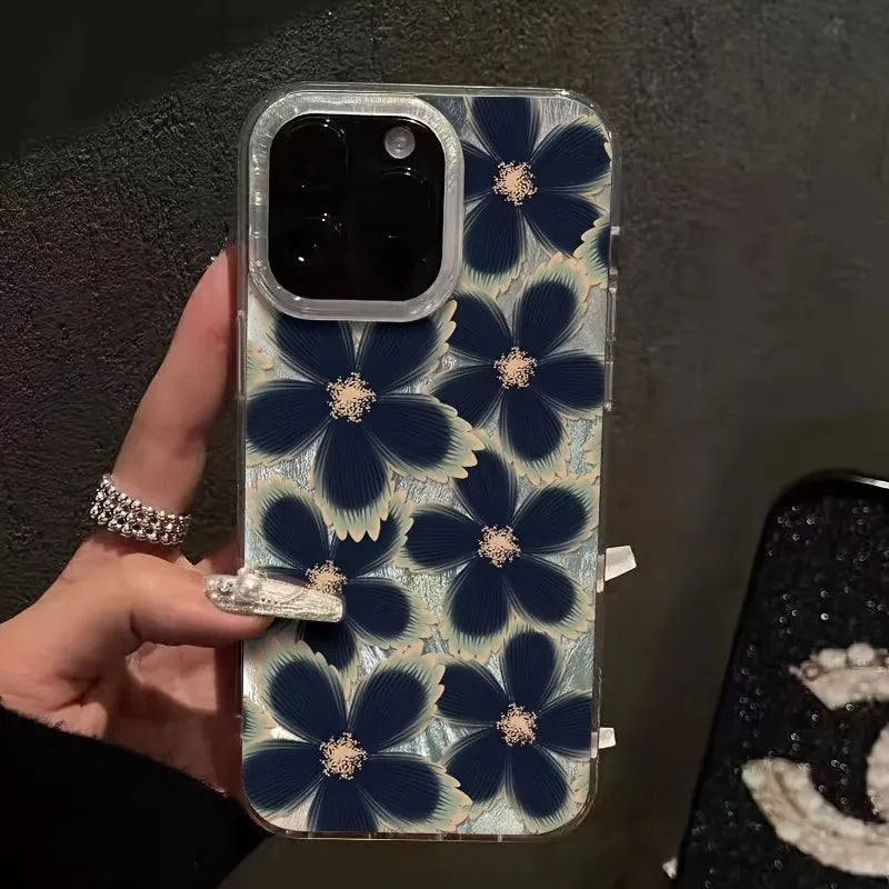 Purple Floral Patterns Phone Case For Xiaomi Redmi Note 14 13 12 Pro Plus 5G 12S 11S 10 Redmi 12 13C 14C 4G Shockproof Cover