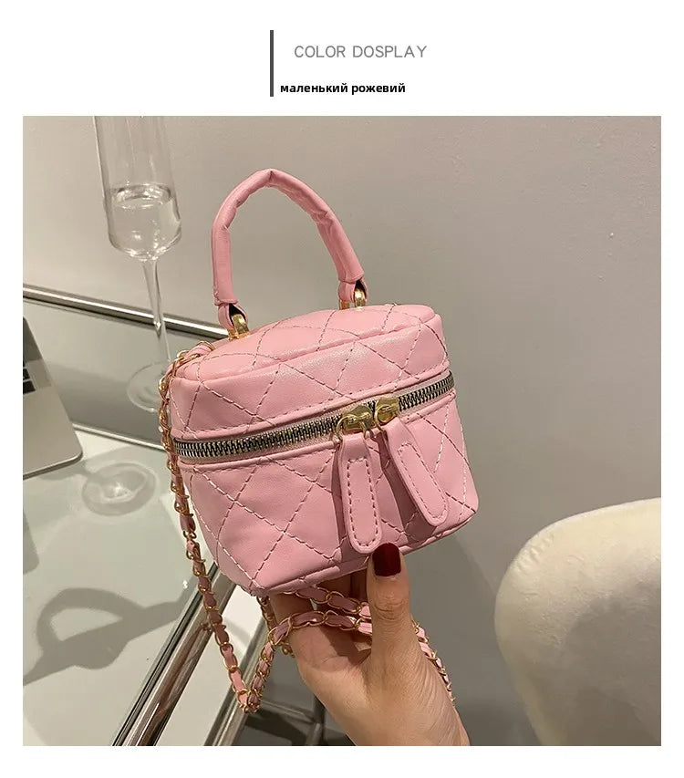 Trendy  Buet Handbag Women's Crossbody Versatile High-End Feel PU Leather Soft Surface Zipper Closure Casual Sle